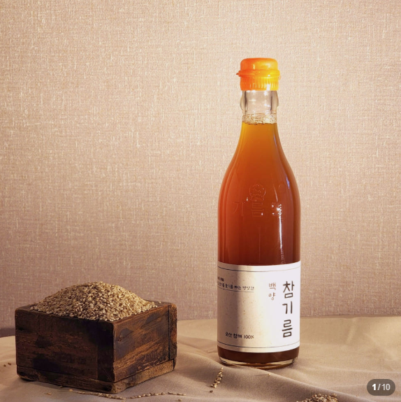 저온압착 적정로스팅 고소한 국산 참기름 350ml
