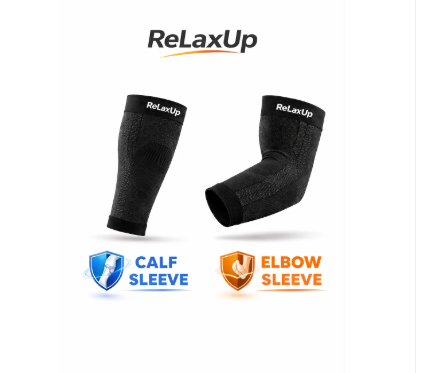 RELAXUP Nylon Black Copper / 데일리 리커버리 슬리브 / 종아리,팔꿈치 겸용 / 1 set(2개입)