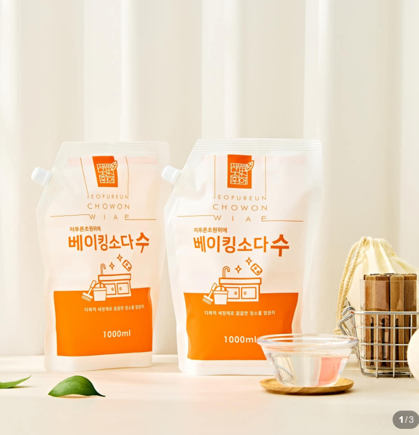 베이킹소다 프리미엄 워터 가성소다 세제 세정제 대용량 1L 베이킹소다