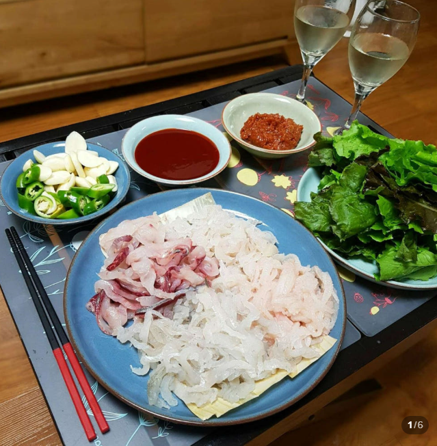 자연산 모듬회 2인분(회 400g) 아침 손질 저녁 식탁 청정 삼천포 직송 100% 자연산