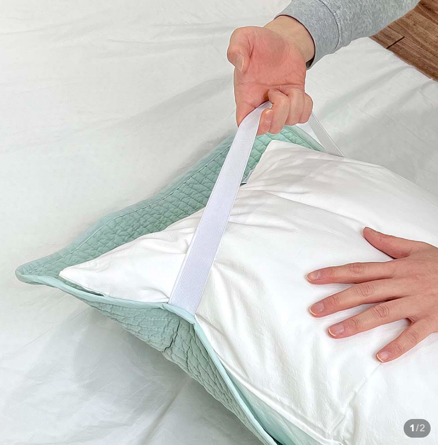 100수 누빔 호텔 여행용 밴딩 베개커버 교체가 간편한