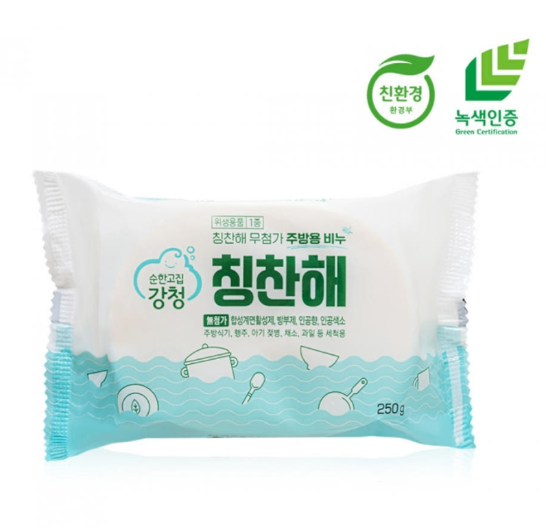 녹색제품 강청 친환경 항균 칭찬해 설거지비누 250ml, 1개